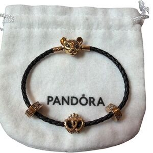 Pandora Black Leather Bracelet